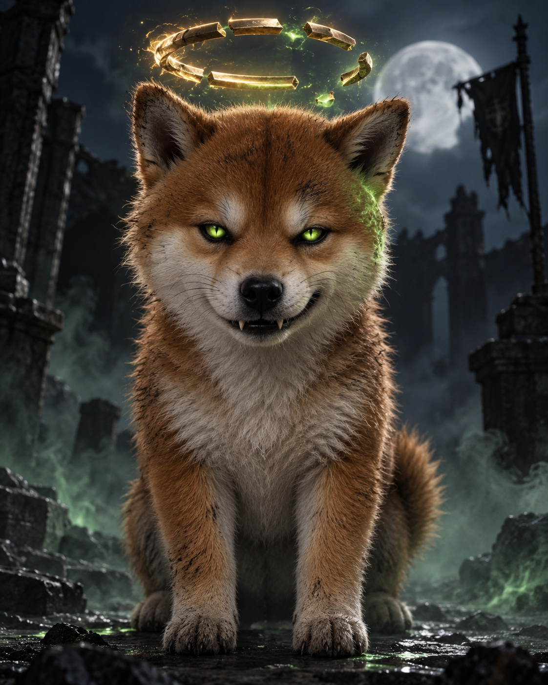 Zombie Inu front portrait